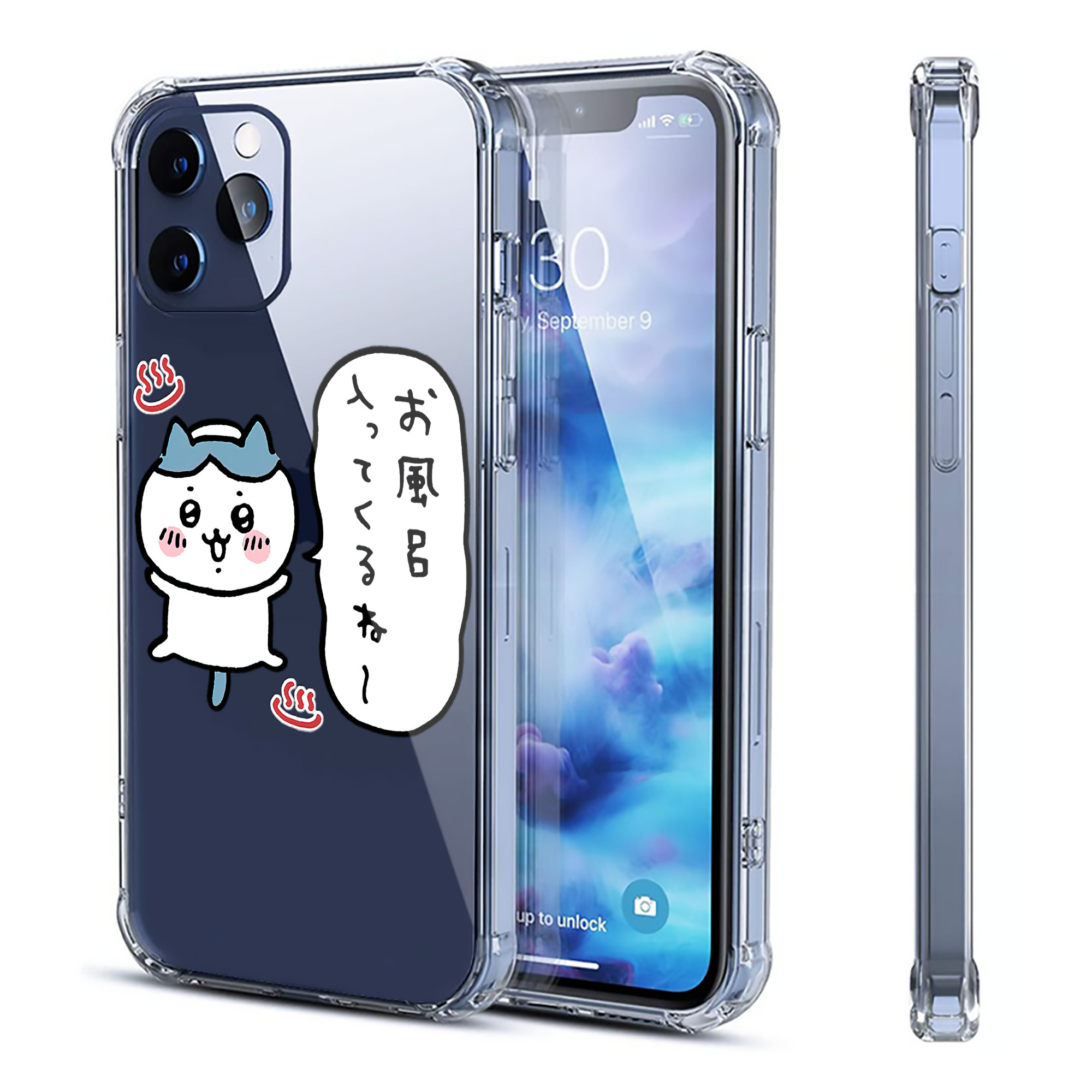 （画像用） ちいかわ ハチワレ Chii-kawa hachiware 【iPhone 12シリーズ対応】透明スマホケース（クリアソフトケース）